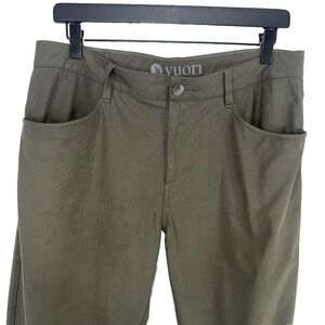 Vuori Pants Men 33 Green Meta Tech Chinos Stretch Comfort Work Casual V430 34x33